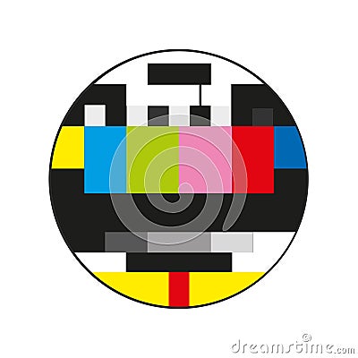 Distorted glitch tv. Descendant network. No signal. Vector abstract background Stock Photo