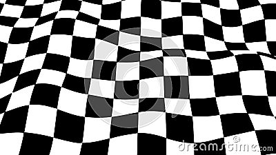 Distorted grid. Wave is a distortion effect. Optical illusion. Circular mesh stripes or background with wavy distortion effect Cartoon Illustration