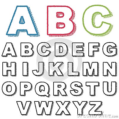 Distressed alphabet Vector Illustration