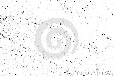 Distressed halftone grunge black and white vector texture -texture of old wall background for creation abstract vintage Vector Illustration