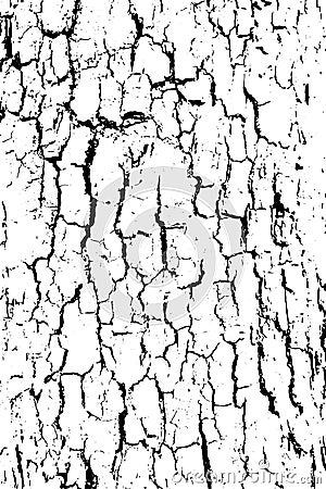 Distressed halftone grunge black and white vector texture -old wood bark texture Vector Illustration