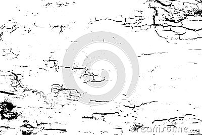 Distressed halftone grunge black and white vector texture -old wood bark texture Vector Illustration