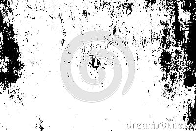 Distressed halftone grunge black and white vector texture Vector Illustration