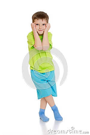 Distressed little boy Stock Photo