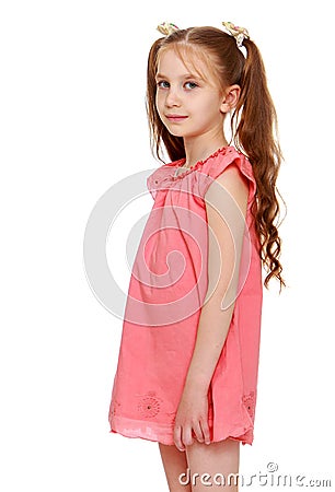 Distressed little girl Stock Photo