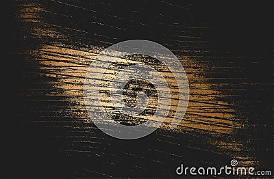 Distressed overlay texture of golden rusted peeled metal. grunge background Vector Illustration