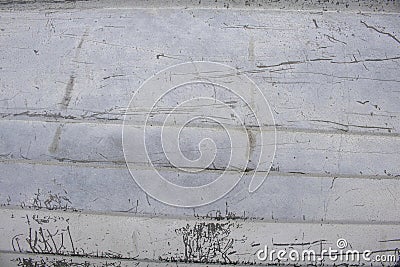 Embossed aluminum metal distressed surface with marks, nicks, and scratches Stock Photo