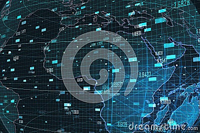 Distributed data and stats concept Stock Photo