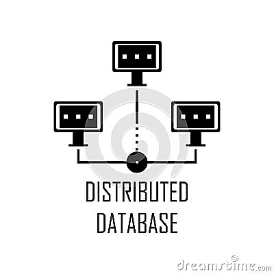 distributed database icon. Element of Web Development for mobile concept and web apps. Detailed distributed database icon can be u Stock Photo