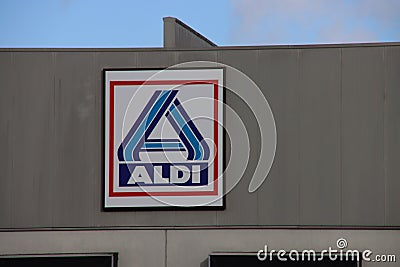 Distribution center and warehouse of discounter Aldi at the Prisma industrial park in Bleiswijk Editorial Stock Photo