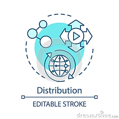 Distribution concept icon Vector Illustration