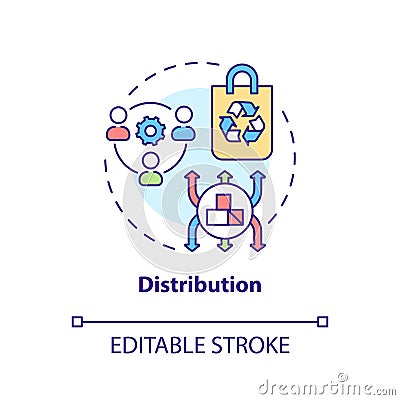 Distribution concept icon Vector Illustration