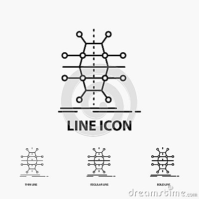 Distribution, grid, infrastructure, network, smart Icon in Thin, Regular and Bold Line Style. Vector illustration Vector Illustration