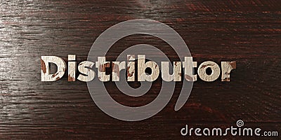 Distributor - grungy wooden headline on Maple - 3D rendered royalty free stock image Stock Photo