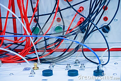 Distributors whis electrical and pneumatic control Stock Photo