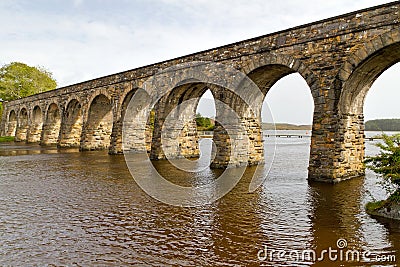 Disused railway viaduct Stock Photo