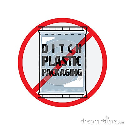 Ditch Plastic Packaging 2 Vector Illustration