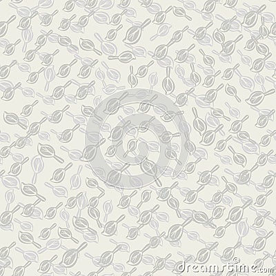 Ditsy modern abstract faux mono print scattered leaves background. Seamless vector pattern Simple imitation lino cut Vector Illustration