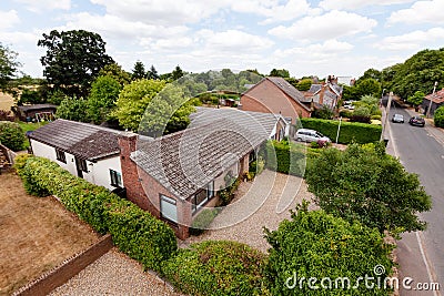 Rooftop view of bungalow and houses Editorial Stock Photo