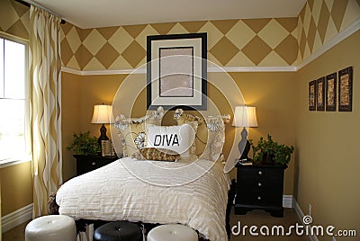Diva Bedroom Stock Photo