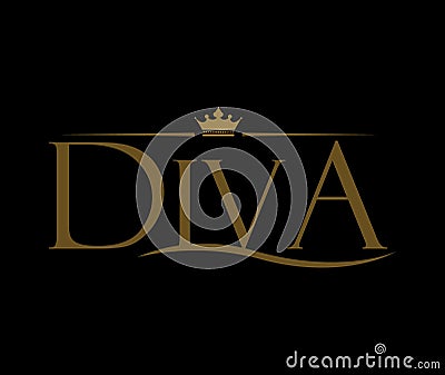 Diva Logo Design Vector Illustration