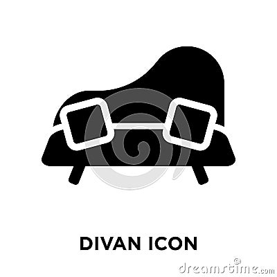 Divan icon vector isolated on white background, logo concept of Vector Illustration