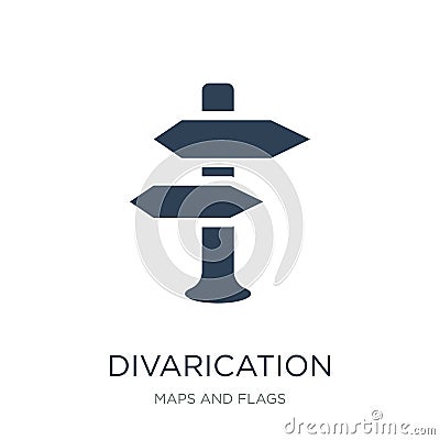 divarication icon in trendy design style. divarication icon isolated on white background. divarication vector icon simple and Vector Illustration