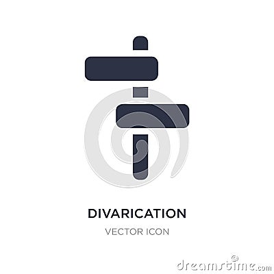 divarication icon on white background. Simple element illustration from Maps and Flags concept Vector Illustration
