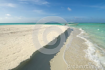 Dive boat in Los Roques Stock Photo