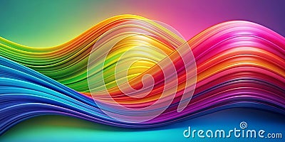 Dive into the captivating world of abstract art where vibrant colors mingle to form an enchanting gradient wave Generative AI Stock Photo