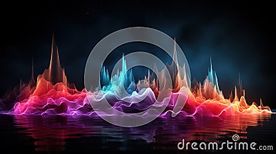 Harmony Unveiled: Similar Waveform Symphony Stock Photo