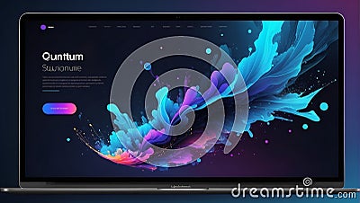 quantum flux immersion: futuristic web exploration. generative ai Stock Photo