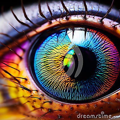 Close-up view of an insect's eye Stock Photo