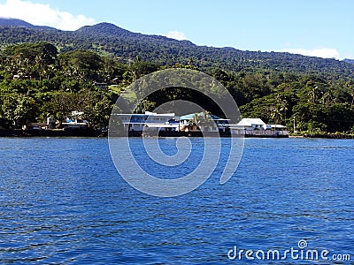 Dive resort on Taveuni Stock Photo