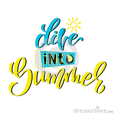 Dive into summer Vector Illustration