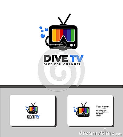 Dive tv logo Stock Photo