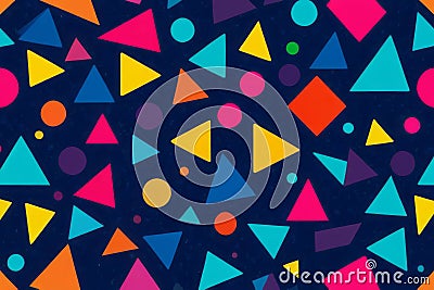 Vibrant Cosmos: Exploring Infinite Realms of Abstract Multi-Color Shapes Stock Photo