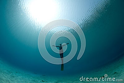 Diver Cross Stock Photo