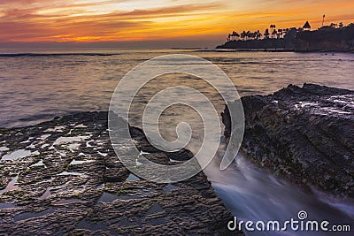 Diver`s Cove Sunset Stock Photo