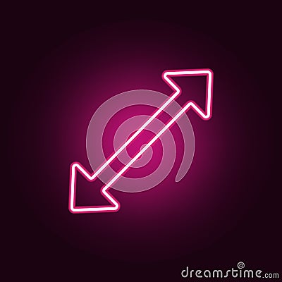 divergent arrows neon icon. Elements of web set. Simple icon for websites, web design, mobile app, info graphics Stock Photo