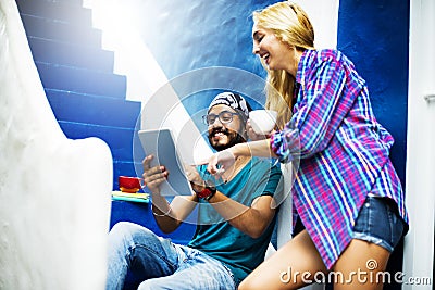 Diverse Architect People Group Hanging Out Concept Stock Photo