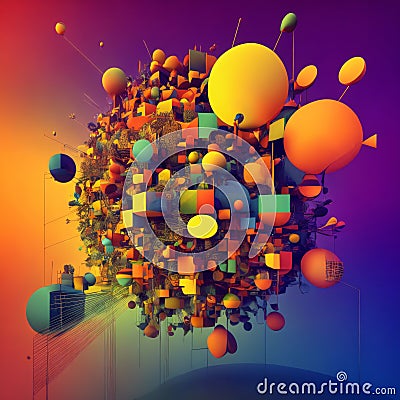 Diverse business team performing a brainstorming event, creative Idea generation, generative AI Stock Photo