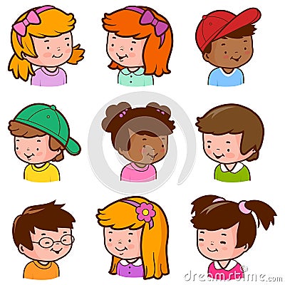Diverse group of children. Vector illustration Vector Illustration