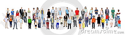 Diverse Crowd People Marketing Brand Concept Stock Photo