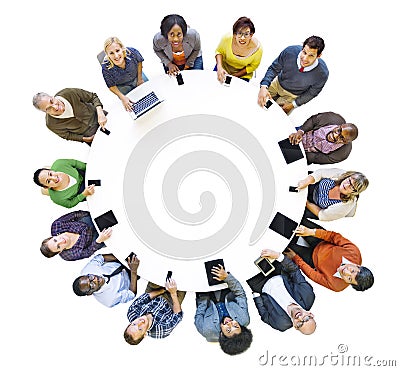 Diverse Diversity Ethnic Ethnicity Team Teamwork Unity Concept Stock Photo