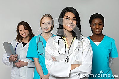 Diverse group of Health Care Professionals Stock Photo
