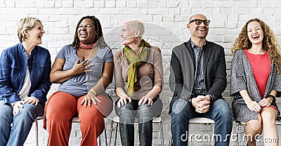 Diverse Group of People Community Togetherness Sitting Concept Stock Photo