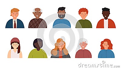 Diverse group of people, entrepreneurs, students, unemployed or office workers Stock Photo