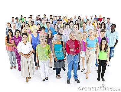 Diverse Group of People Smiling Stock Photo