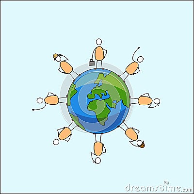 Diversity earth Vector Illustration